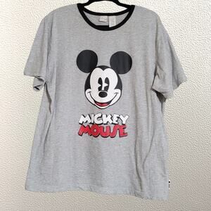 Disney Grey Mickey Short Sleeve T-Shirt Size Large